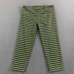 Athleta Chaturanga Green Leggings Medium High Rise Capri Yoga